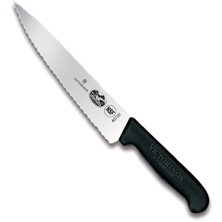 Swiss Army Brands Victorinox 40720 Kitchen Fibrox Pro Black Chef'S - Serrated, 70.5In Blade, 10.5In Width At Handle VIC-5.2033.19